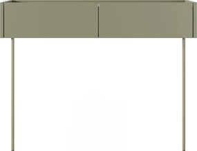 Toaletka Desin 100 cm z szufladami i metalowymi nogami - oliwka / dąb nagano