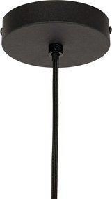 Designerska lampa wisząca czarna ze złotym szkłem - Bert