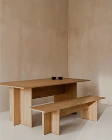 Ławka Hett - minimalistyczna ławka z forniru dębowego, długość 170 cm