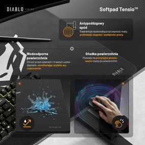 Biurko z regulacją wysokości Diablo X-TENSIO 1400 czarne