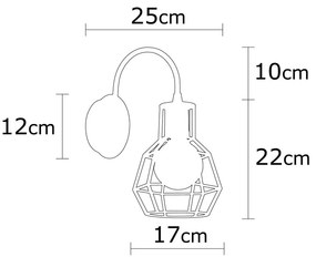 Kinkiet w czarno-brązowym kolorze ø 17 cm Kapadokya – Opviq lights