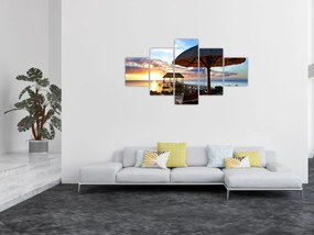 Obraz - Zachód słońca na Mauritiusie (125x70 cm)