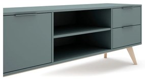 Szarozielona szafka pod TV 180x53x40 cm Pisco – Marckeric
