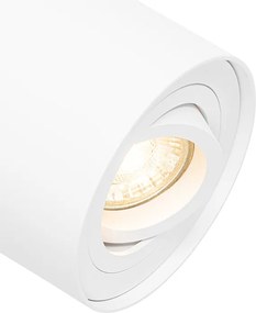 Zestaw 4 nowoczesnych reflektorów sufitowych białe obrotowe i przechylane - Rondoo Up