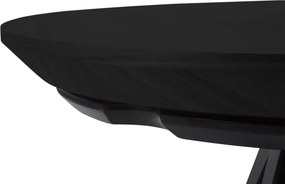 Stół rozkładany GLOBO Czarny do Salonu Jadalni 120-220 x 120 x 76 cm, Okrągły