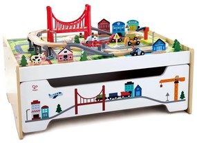 Hape Stolik do zabawy ze schowkiem i kolejką