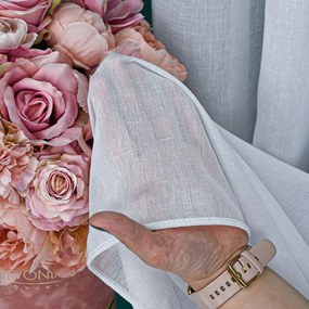 Firana gładka batyst efekt lnu matowa na metry wys. 330 cm z ołowianką