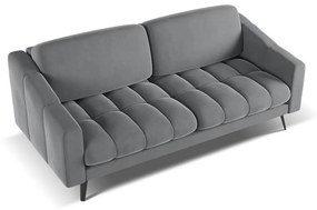 Szara aksamitna sofa 202 cm Nalu – Makamii