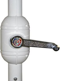 Półokrągły parasol balkonowy 270 cm terakota + podstawa