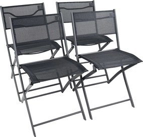 4 szt. krzesło ogrodowe składane Sumila