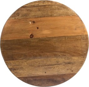 Szary/w naturalnym kolorze metalowy okrągły stolik ø 90 cm Lancaster – Bizzotto