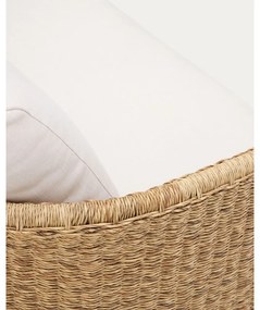Beżowo-naturalny sofa ogrodowa z imitacji rattanu Xoriguer – Kave Home