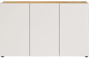 Biała szafka w dekorze dębu 120x76x34 cm Adrano – Germania