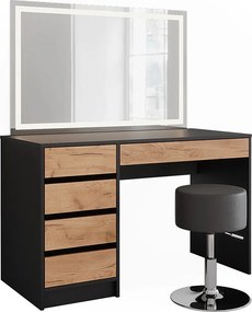 Toaletka antracyt/złoty dąb 120x55x75 sherry