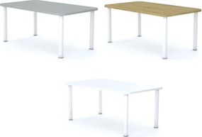 Stół do szkoły Smart prostokątny 120x70 cm, rozmiar 4-6, blat biały / nogi białe