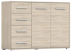 Komoda Fiesta 4S2D 135 cm - dąb sonoma