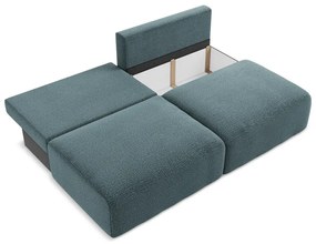 Turkusowa rozkładana/ze schowkiem sofa 216 cm Kalena – Makamii