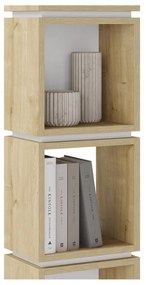 Biały regał w dekorze dębu 32x167 cm Lofty – Marckeric