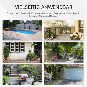 Outsunny Stół Ogrodowy Okrągły Składany Ø68 cm Stalowy Stół Kempingowy Balkonowy Praktyczny Design | Aosom PL