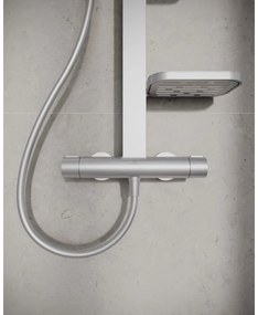 Metalowy zestaw prysznicowy w kolorze matowego srebra 111 cm ALU+ – Ideal Standard