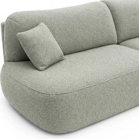 Sofa AVERIO Rozkładana Dwuosobowa Szara Boucle Nowoczesna