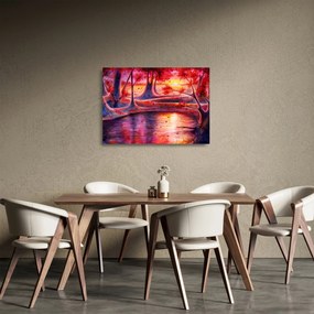 Obraz na szkle magicznego lasu (70x50 cm)