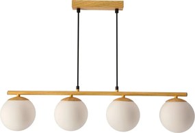 Biała lampa wisząca z 4 kloszami w stylu glamour - M074 H1-D22