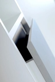 Regał dziecięcy z półkami i szufladami Dalia, kolor biały/popiel