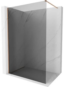 Mexen Kioto-X ścianka prysznicowa Walk-in 160 x 200 cm, grafit 10 mm, miedź szczotkowana - 800-160-101-65-40-X