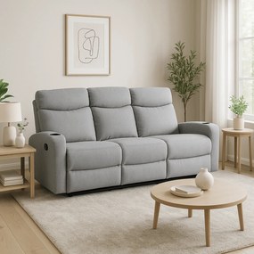 Sofa Rozkładana Trzyosobowa ALAN 3 Szara Nowoczesna do Salonu