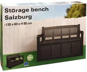 Ławka ogrodowa ze schowkiem Salzburg, 130 x 60 x 85 cm, 280 l