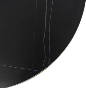 Stolik Kawowy KORIN 70 cm Czarny Marmur/Złoty Glamour Nowoczesny