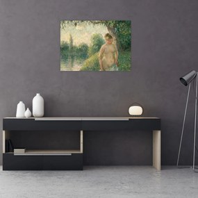 Obraz na szkle - Camille Pissarro, The Bather, reprodukcje (70x50 cm)