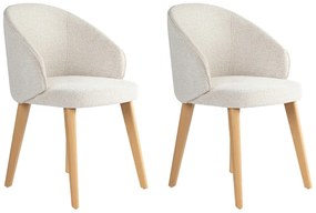 Zestaw krzeseł do jadalni Bentley White and Light Oak, 2 szt.