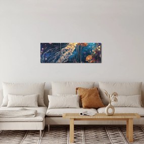 Obraz - Magiczna meduza (z zegarem) (90x30 cm)
