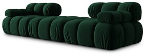 Zielony aksamitny narożnik Bellis – Micadoni Home