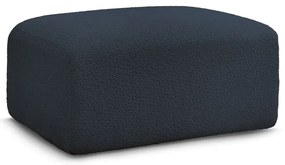 Ciemnoniebieski podnóżek z materiału bouclé Tina – Bobochic Paris