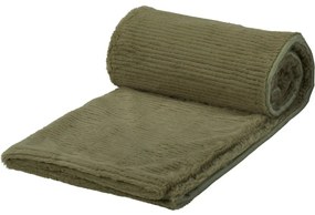 Koc Stripy szarozielony, 150 x 120 cm