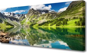 Zdjęcie na płótnie Górska Panorama nad Wodą