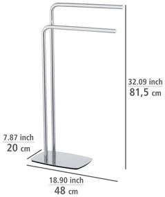 Wieszak na ręczniki z 2 szczebelkami, chromowany, IRIA, WENKO