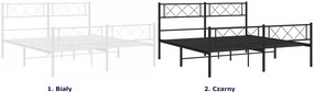 Białe industrialne metalowe łóżko 120x200 cm - Raffa
