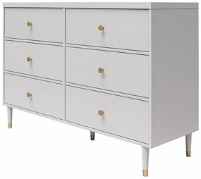 Szara niska komoda 138x93 cm Elizabeth – CosmoLiving by Cosmopolitan