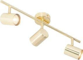 Nowoczesna lampa sufitowa mosiądz 3-światła regulowane - Jeana