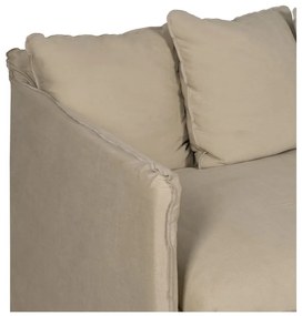 Beżowa lniana sofa 216 cm – Ixia