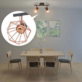 Czarno miedziana lampa sufitowa loft - EX28-Serta