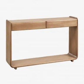 Konsola Prostokątna 120x30 Cm Z Drewna Tinsley Drewno Mango - Sklum