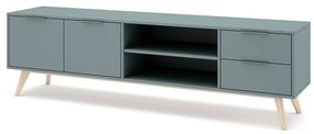 Szarozielona szafka pod TV 180x53x40 cm Pisco – Marckeric