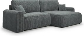 Rozkładana dwustronna sofa narożna do L NORDEN TILIA 250x140 cm, szaroniebieska