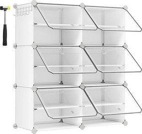 Regał na buty 82x32x92 cm biały