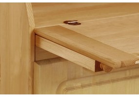 Wysoka komoda z litego drewna sosnowego z sekretarzykiem 107x39 cm Mette – Støraa